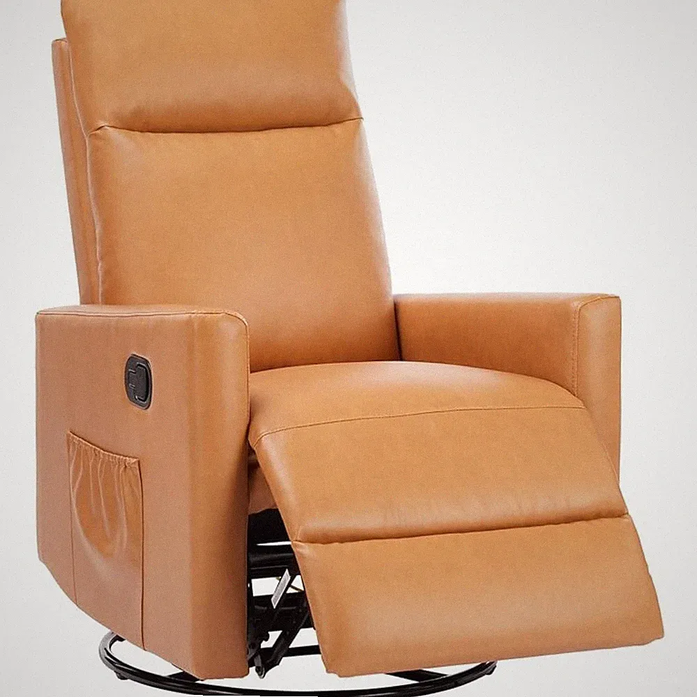 360° Swivel Rocking Recliner Chair: Adjustable Single Sofa Rocker