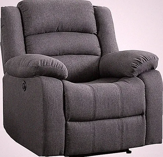 EBELLO Power Recliner Chair, Oversized Soft Fabric Electric Reclining Chair Gray