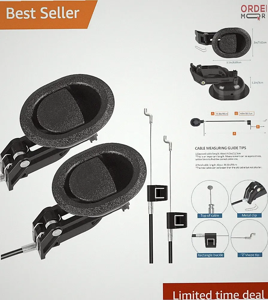 Recliner Mechanism Parts Plastic Metal Handle Cable Replacement Kit for Sofa